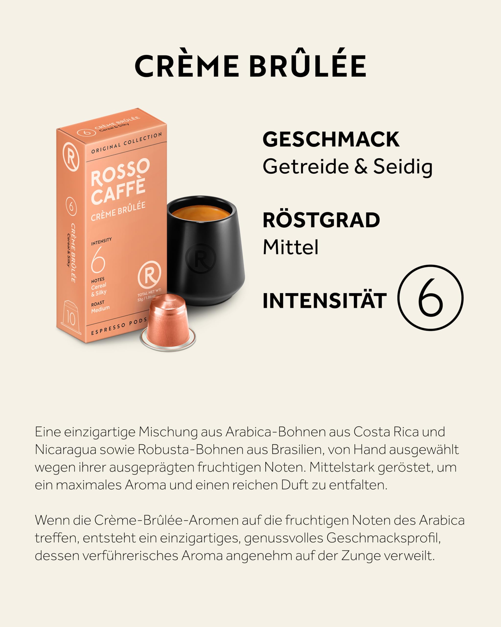 ROSSO CAFFÈ Nespresso Kapseln 120 Stück Aromakaffee, 3 Premium Geschmacksrichtungen Mixpaket, Nespresso kompatible Kaffeekapseln, kompatibel mit Original Kapselmaschinen