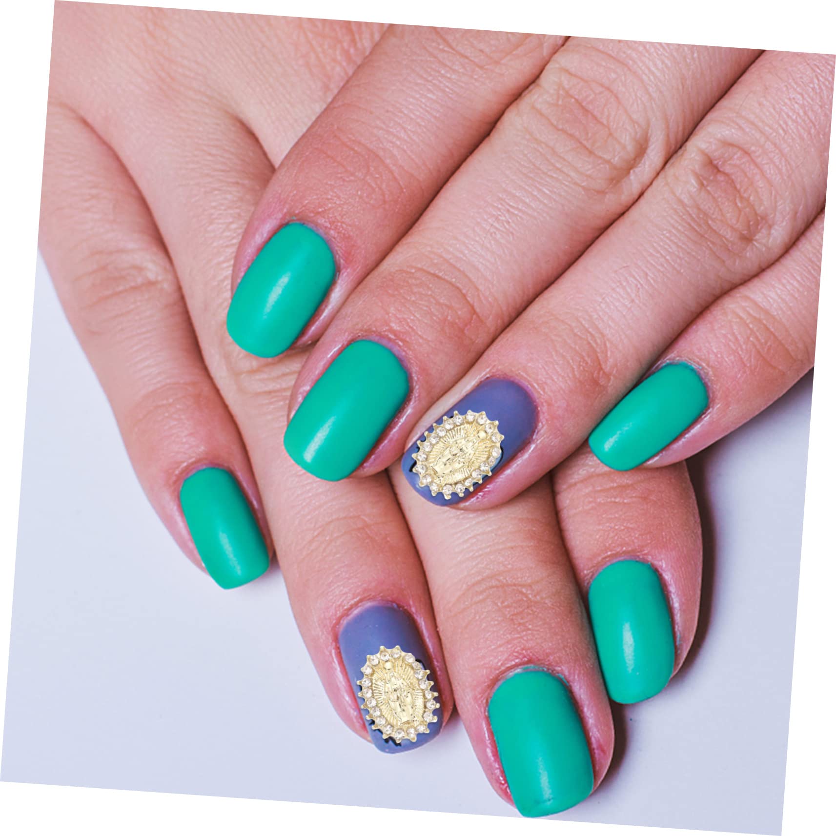 VALICLUD 5 Set Gioielli Con Diamanti Per Unghie Borchie Metalliche Per Unghie Decorazione Per Unghie Logorante Gemme Per Ciondoli Per Unghie Gemme Di Nail Art Lega D'oro 20 Pezzi * 5