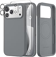 Vista 286 de GONEZ Funda de silicona para iPhone 14 Pro Max, compatible con MagSafe, con protector de pantalla + protector de lente de cámara, silicona líquida a