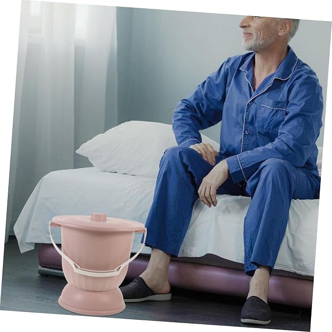 Taza de orinar portátil unisex HEALLILY con tapa, para adultos, ancianos y personas con discapacidad, uso nocturno y junto a la cama miniatura 9