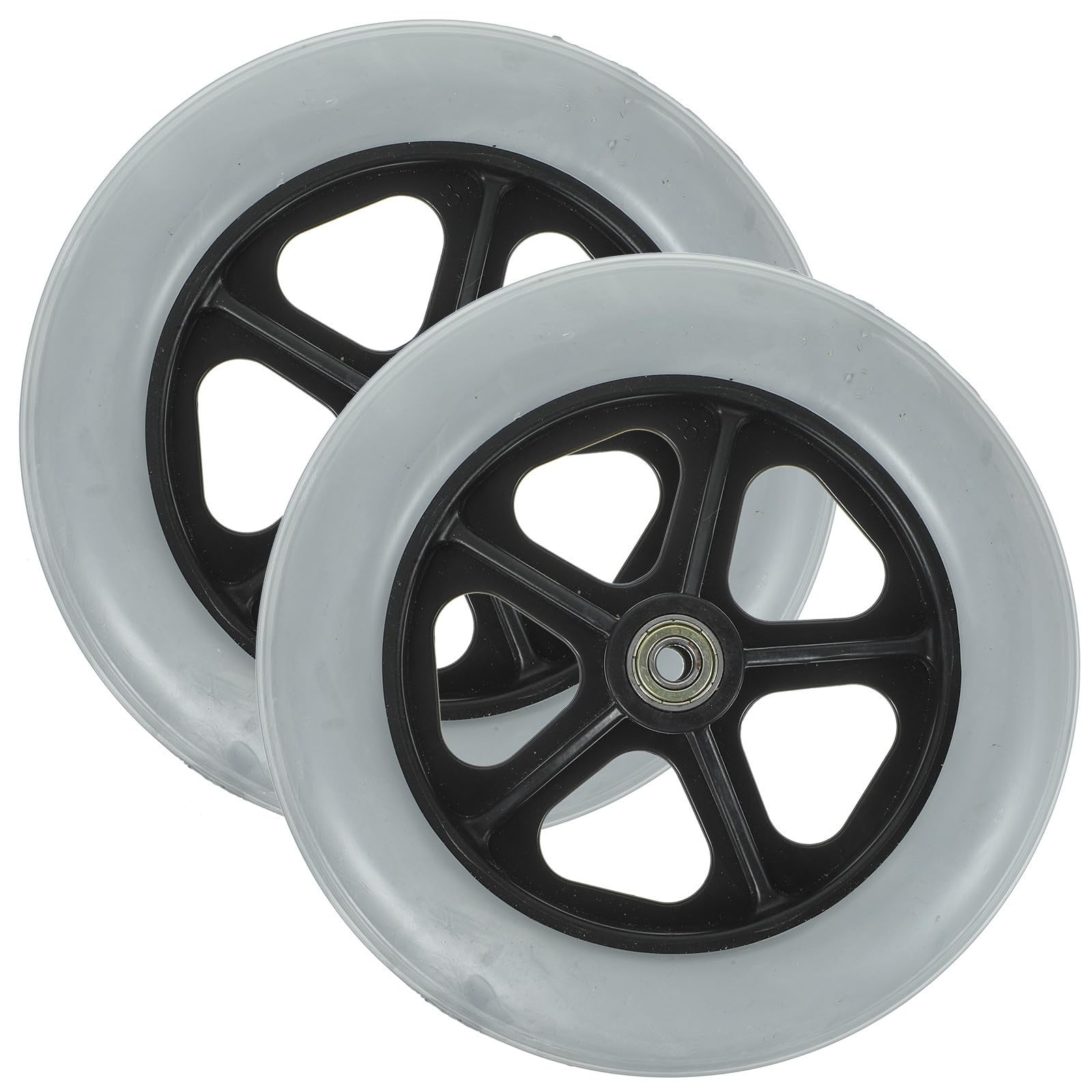2 Piezas Ruedas Delanteras para Silla de Recambio Sólido de 8