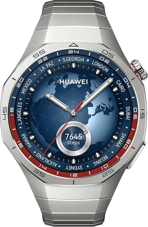 Huawei Watch GT5 Pro 46mm - Titanyum | Pro seviyesinde Spor Saati, Keskin Hatlı Tasarım, 14 Güne Kadar Pil Ömrü, Sağlık Takibi, iOS ve Android ile Uyumlu