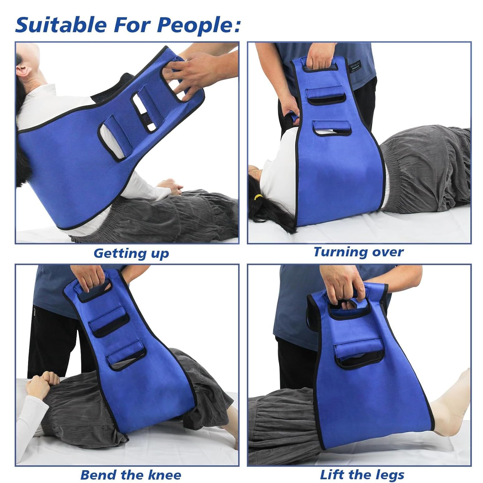 Arnés De Elevación para Pacientes, Cinturón De Transferencia con Mango Poroso, Arnés De Transferencia para Ancianos, Arnés De Transferencia para Pacientes, Azul,Purple