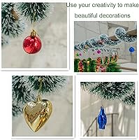 Vista 4 de Guirnalda de 50 pies para decoraciones de Navidad, guirnalda verde nevada, serpentinas de pino artificial de Navidad para decoración de techo