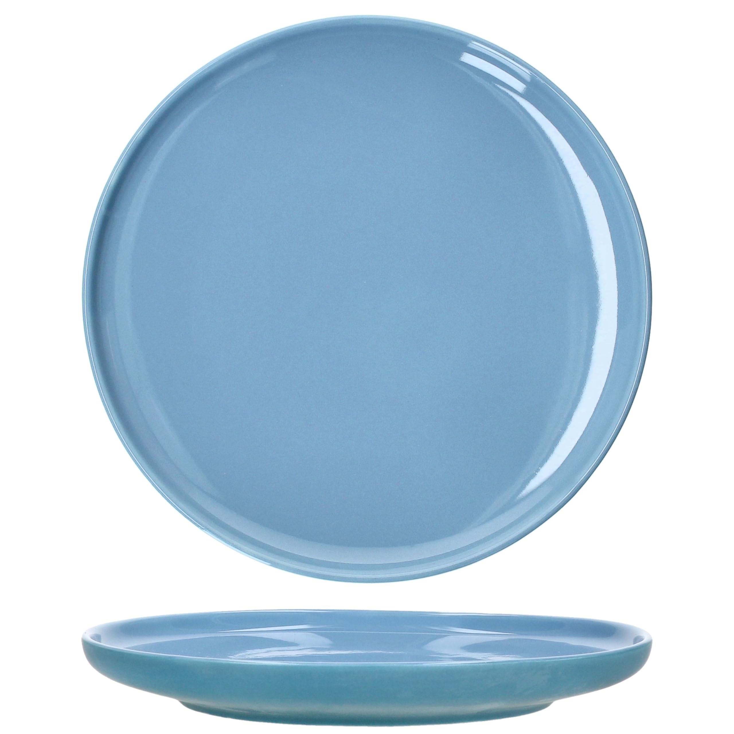 Ritzenhoff & Breker Jasper - Set 4 Piatti Fondi In Gres 610 Ml 19,3 Cm - Grigio/Blu