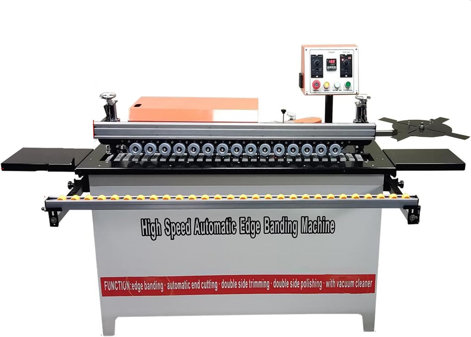 YUCHENGTECH High-speed Automatic Edge Bander Banding Machine 0~10m/min Woodworking Edge Bander Banding Machine Double Sided Gluing Automatic Feed/Break Belt Straight EX237 (110, Volts)