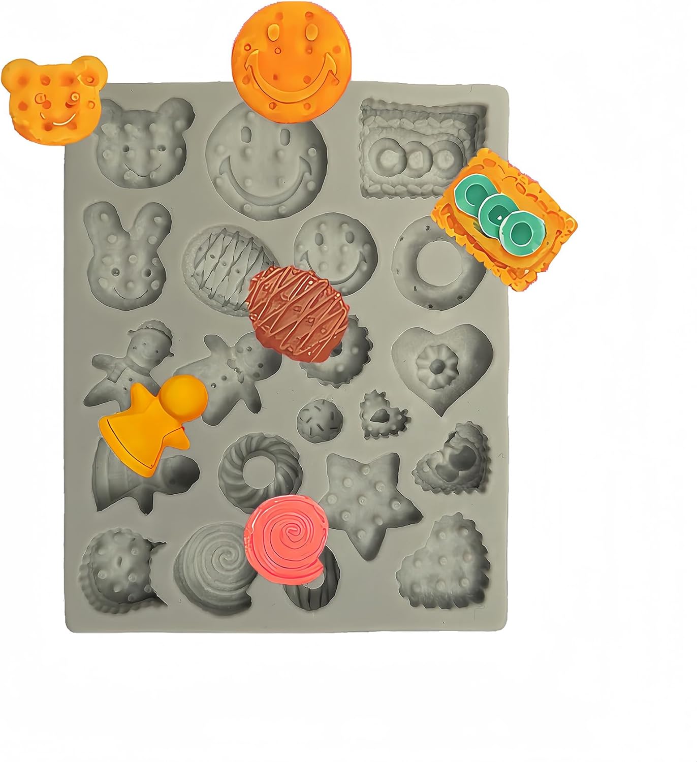 Molde de silicona pequeño, molde de silicona para fondant de chocolate, arcilla polimérica, caramelo, gomosa, decoración de pasteles