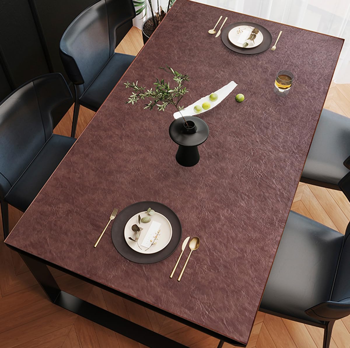 Sottomano in similpelle antiscivolo 40x60 cm marrone scuro