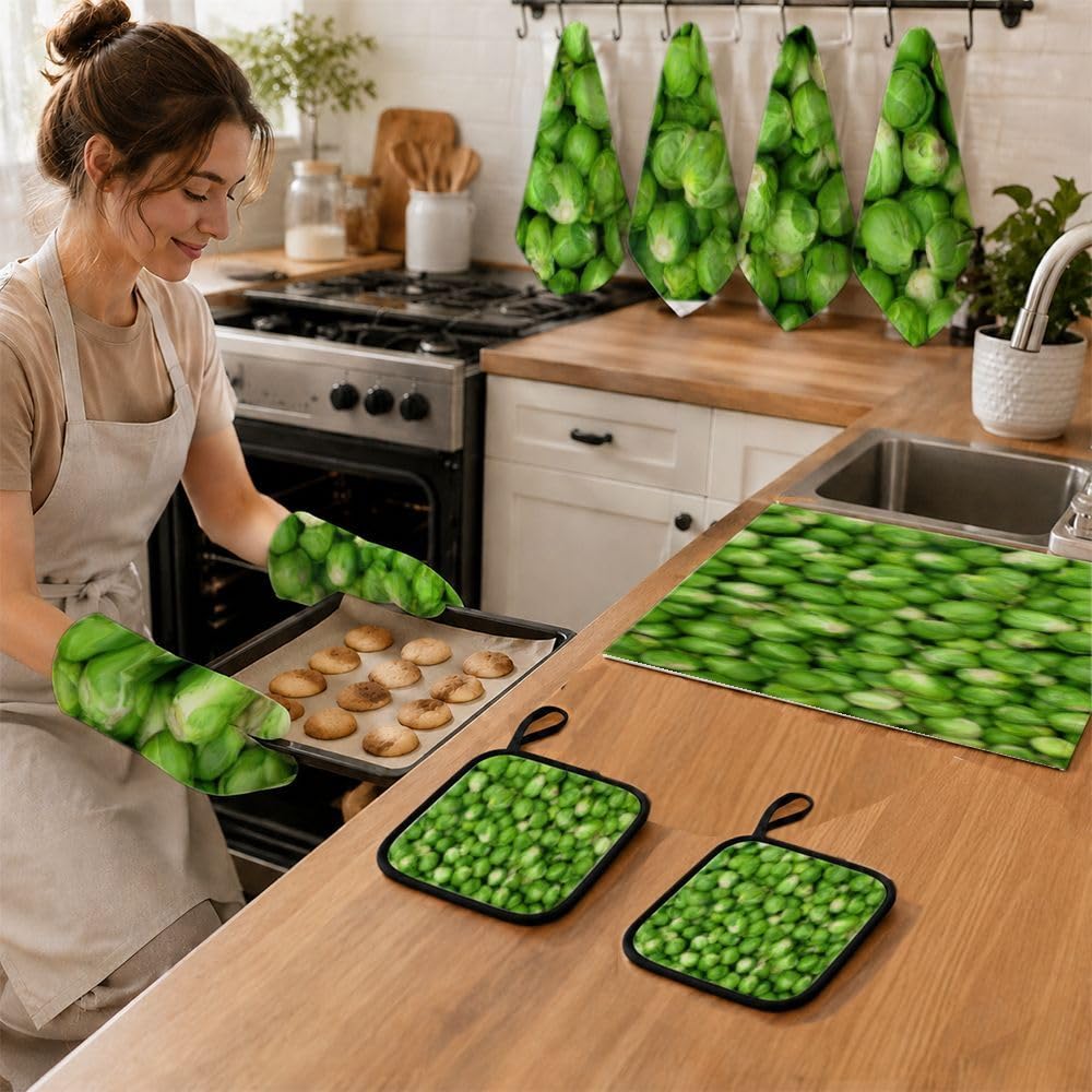 Lot de 9 choux de Bruxelles frais 1 décoration et accessoires de cuisine