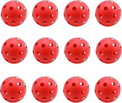 Miniatura 6 de GSE - Paquete de 12 pelotas de golf de práctica de 1.575 pulgadas, pelotas de golf de plástico de vuelo limitado, pelota de golf de entrenamiento