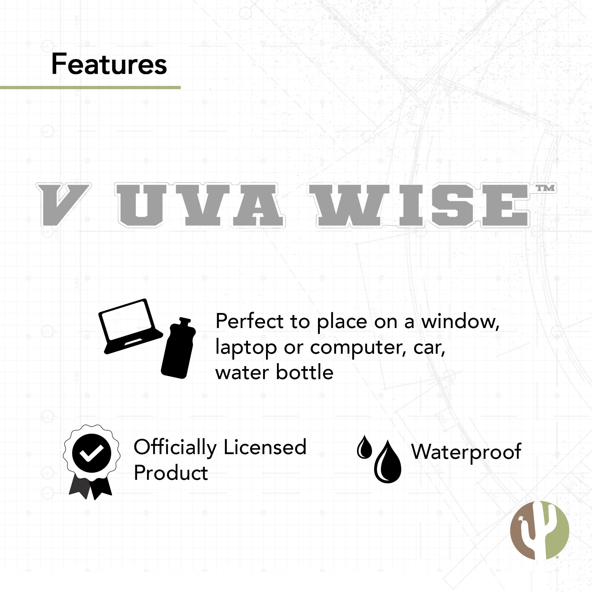 University Of Virginia Cavaliers Stickers - Officially Licensed UVA Wahoo Vinyl Decals For Laptop, Car, Water Bottle (Type 5-1)