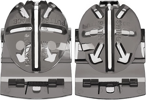 Pacote com 2 ferramentas de alinhamento de linha de bola de golfe, Preto