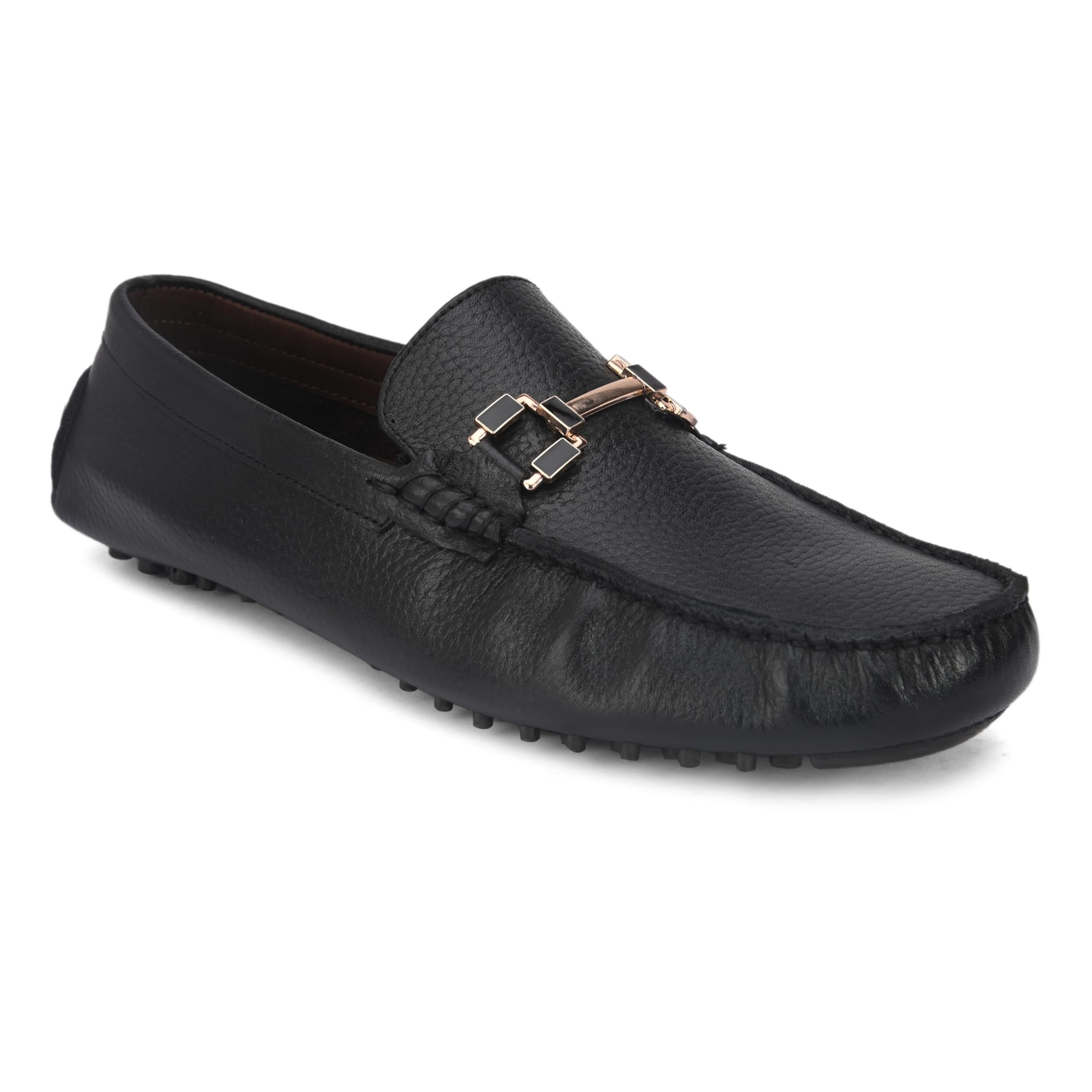 san frissco Men's Loafers Casual Driving Slip On Shoes Stylish Buckle|Soft Cushioned Footbed Insole with Rubber Sole for Extra Comfort|Lightweight Flexible Footwear for Party and Office-picture-1