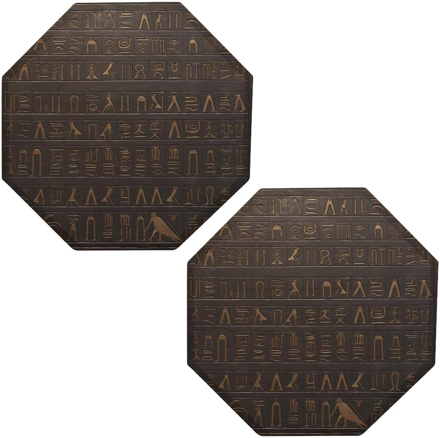 Ctagon Metal Sign for Home, Modern Display Plate for Kitchen, Ancient Egyptian Hieroglyph Plates Accent Hanging Wall Decorations 3PCS for Living Room, Bedroom, Hallway, Hotel