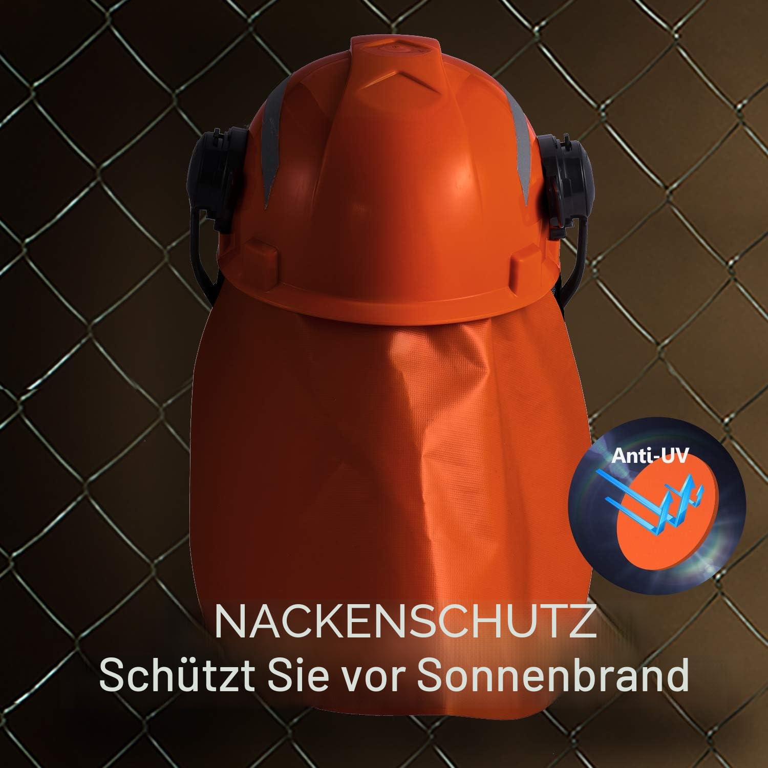 SAFEYEAR Pro Forestry Kettensägen-Schutzhelm mit verstellbaren 27SNR-Ohrenschützern, Netzvisier. M-5009OR EN397 Schutzhelm für Kettensägen, Forstarbeiten und Landschaftsgestaltung
