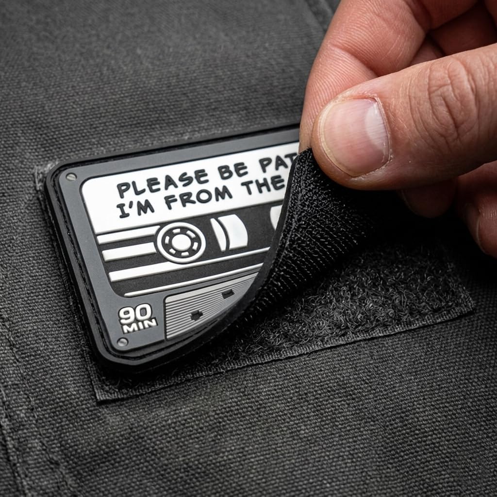 Please Be Patient with Me I’m from the 1900s Morale Patch | Funny Tactical Backpack Patches | Military Patches for Chest Pack, Vest, Dog Harness | Hook and Loop Patch, Molle Bag Accessories