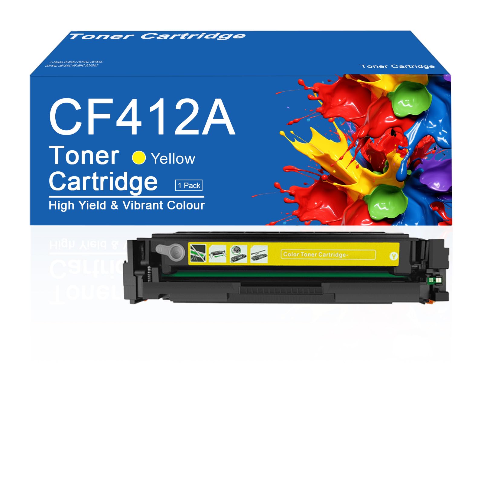 AENERN 410A Toner Cartridge Compatible for HP 410A CF412A Yellow Toner Cartridges Work for HP Color LaserJet Pro M452dn M452dw M452nw MFP M477fnw