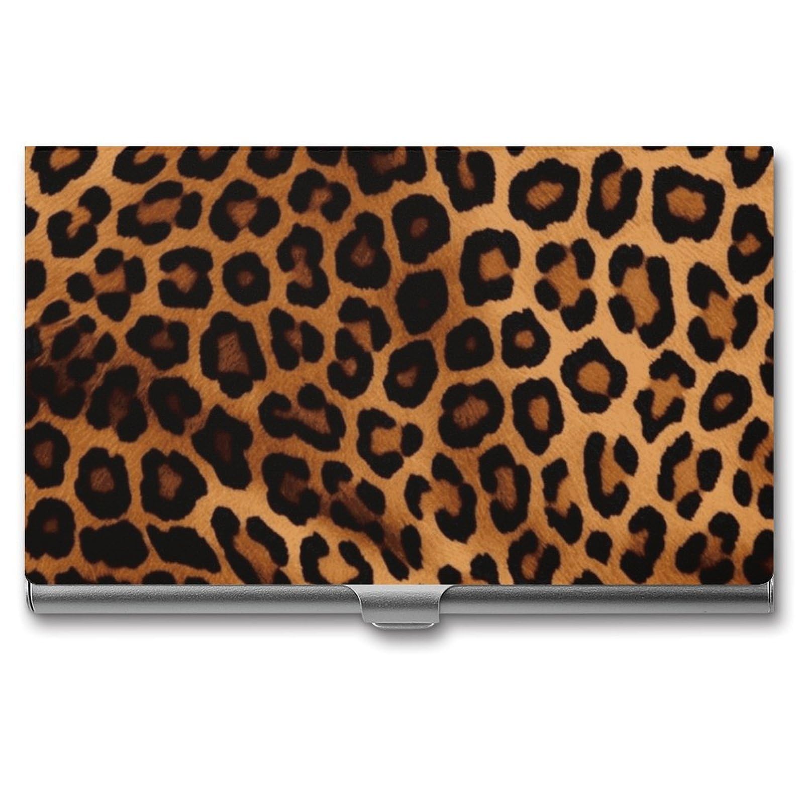 JTREHY Cool Cheetah Leopard Business Card Case Convenient to Carry Business Card Dispenser Durable Not Prone to Wear And Tear Business Card Holder for Men & Women