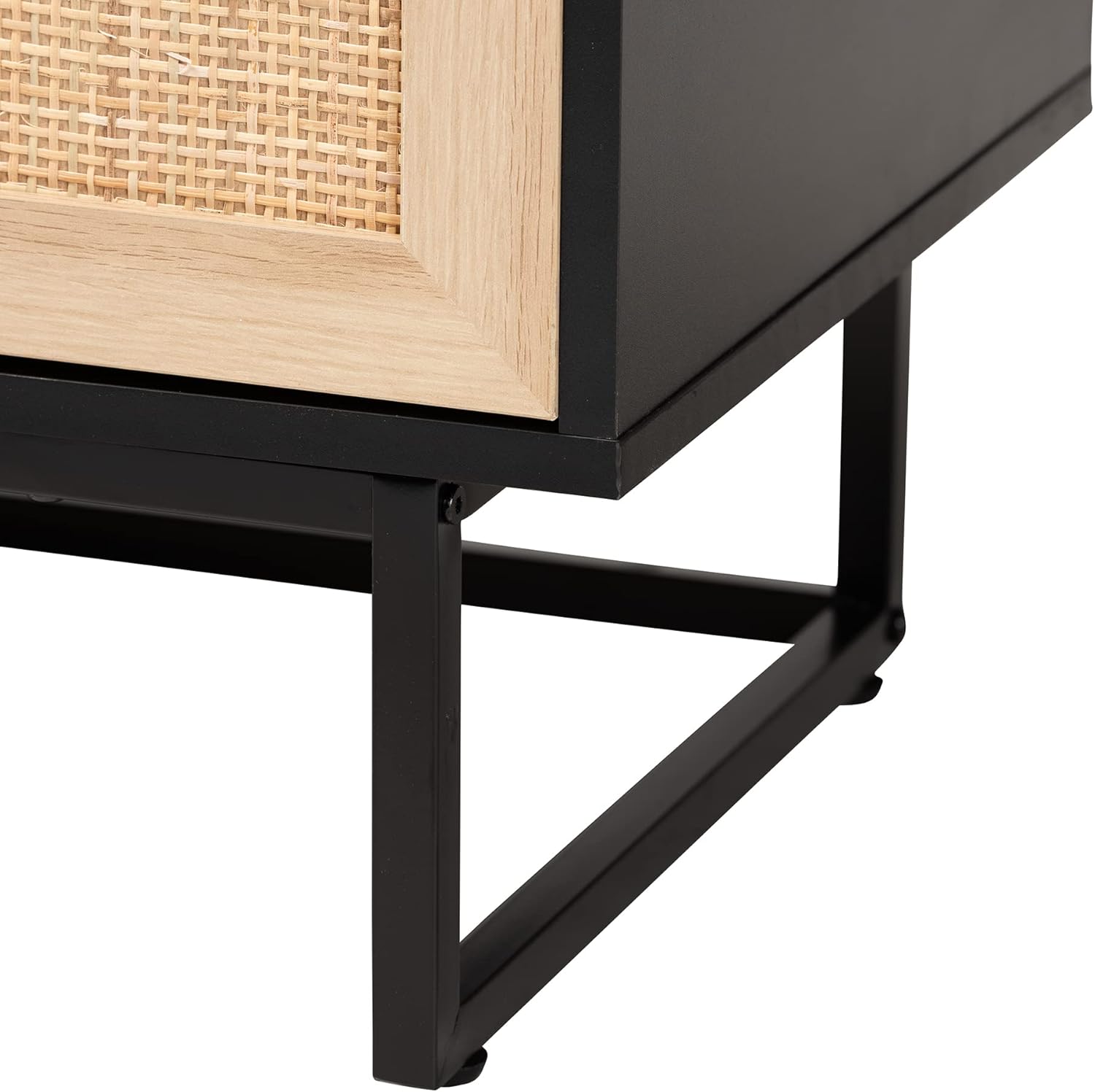 Baxton Studio Declan Storage & Organization, 2-Shelf, Espresso Brown/Black