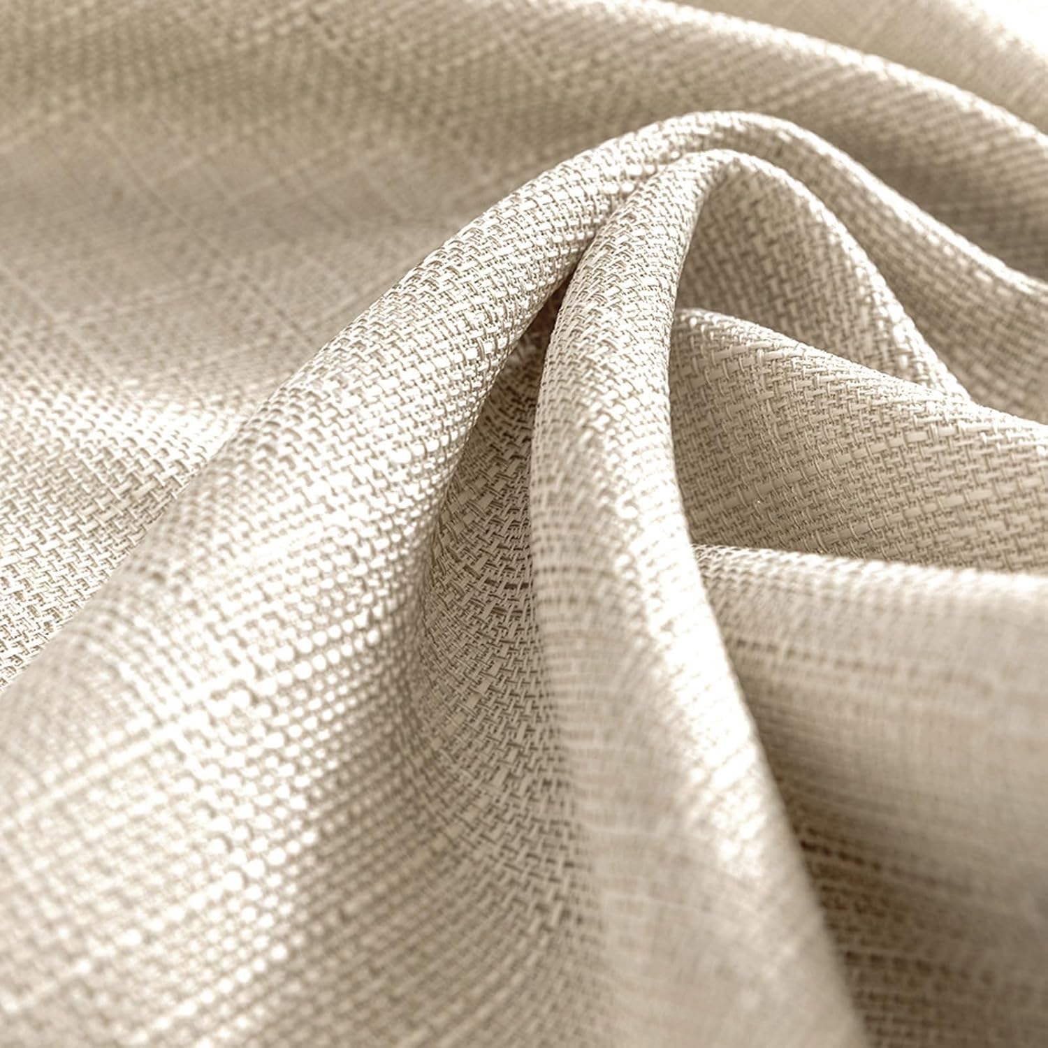 Tende Passante TOPICK Per Cucina - 2 Pezzi 70x60 Cm, Stile Country, Grigio Chiaro - Foto 2