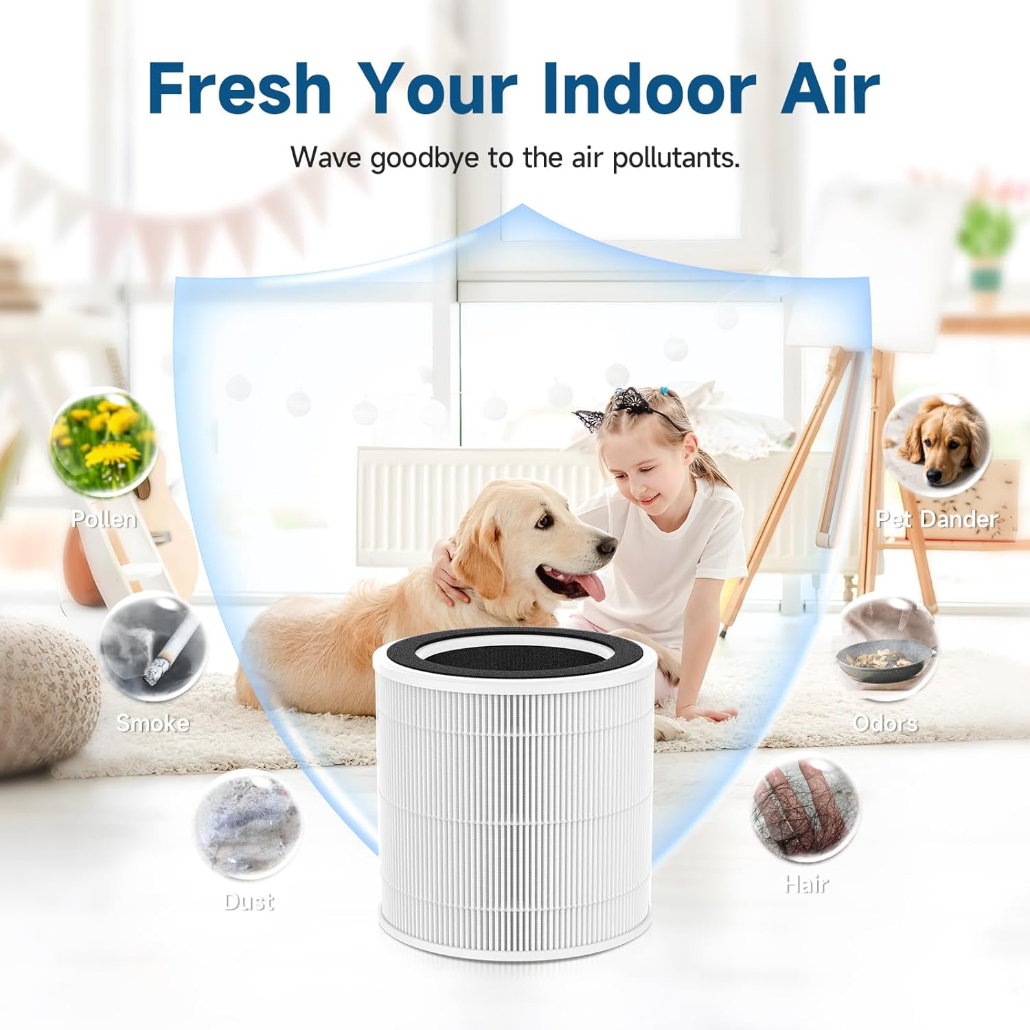 4-Pack AP02 Replacement Filter Compatible with WESTHEY AP02 Purifier, for ASIN:B0F62NQGZ4, with Aromatherapy Tablets - Image 5