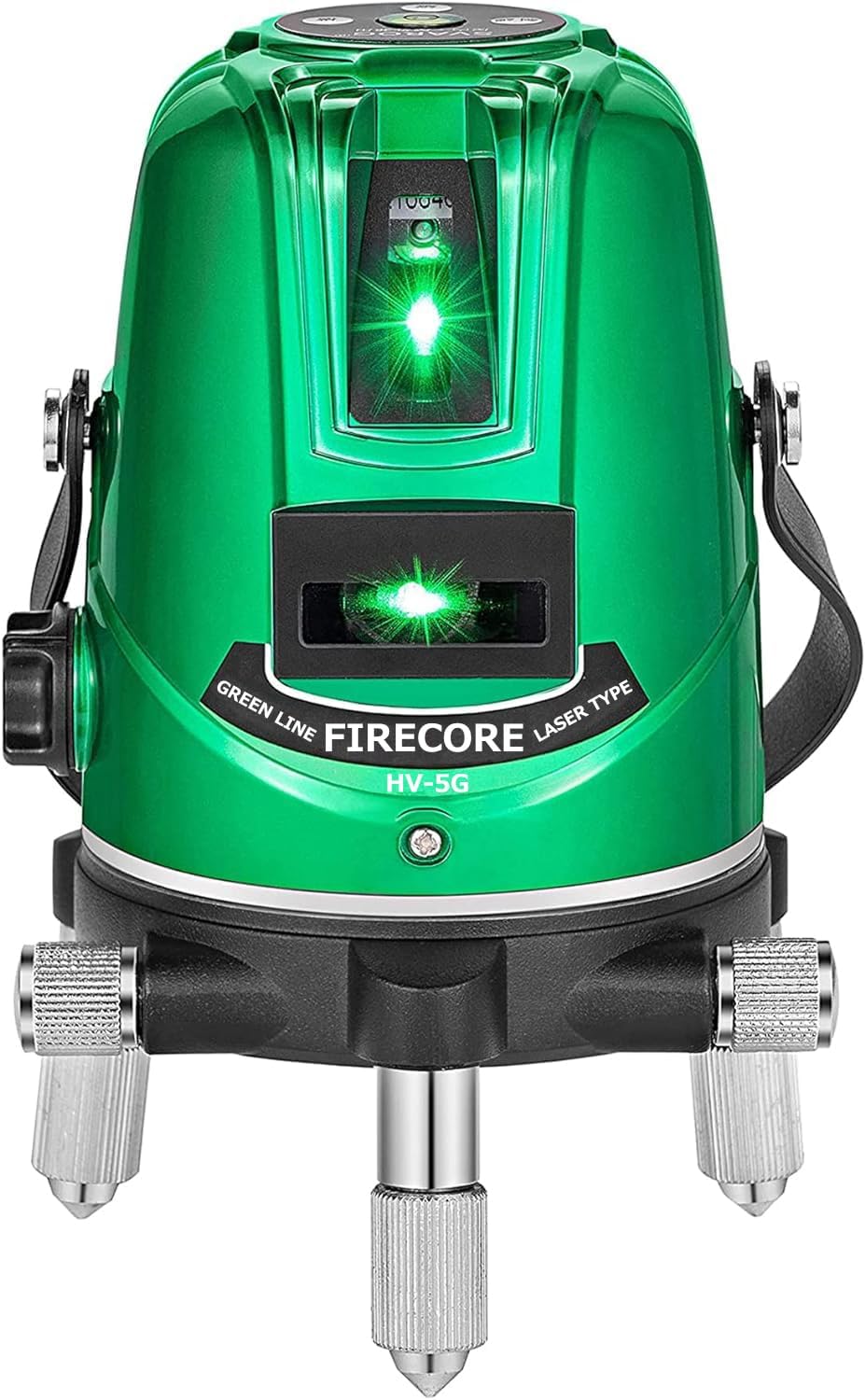 Firecore Laser Marking Device, 5-Line Green Laser HV-5G, Laser 4-Way Large Torque Line Irradiation Model, High Precision, Laser Level, Automatic Correction, High Output, High Brightness, Illumination, Ground Mark Point, Rotating, Green Laser, Leveling, Construction, Light Work Surveying, DIY, Lightweight, Compact, Indoor/Outdoor