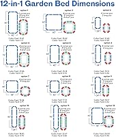 Vista 3 de Crirax Galvanized Raised Garden Beds Outdoor for Vegetables,Planters for Outdoor Plants,DIY 12-in-1 Large Metal Garden Bed Planter Boxes Outdoor 1