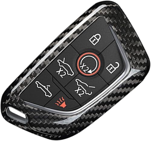 Miniatura 3 de Corvette C8 - Carcasa para llavero de fibra de carbono real 2020 2021 2022 2023 2024 (carbono negro)