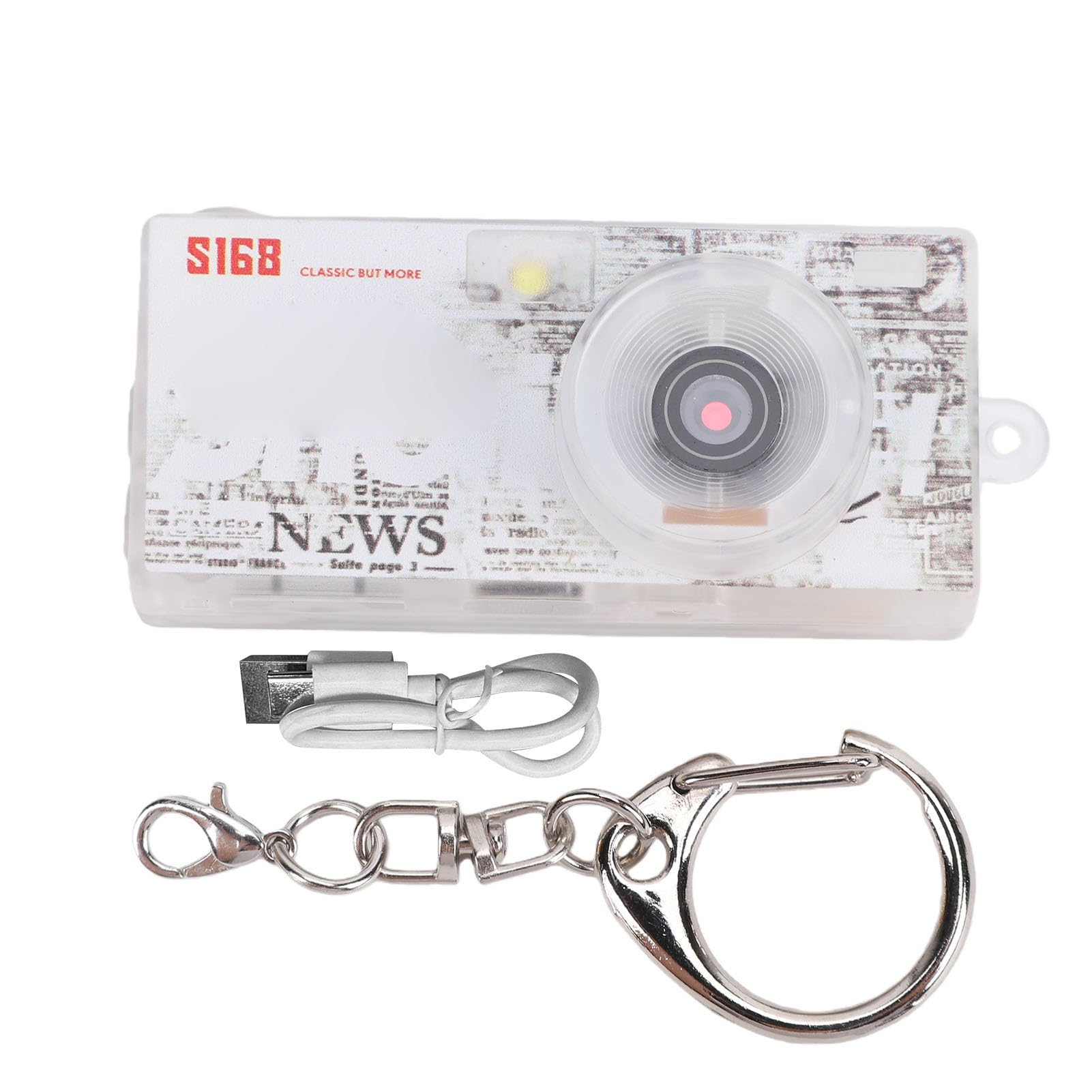 Mini Keychain Digital Camera 2K HD 12MP, Tiny with 1.47" Screen, Auto Focus & Wide Angle Lens, Portable Video Recorder with Loop Recording, Supports 128GB Card (Transparent)-image-49
