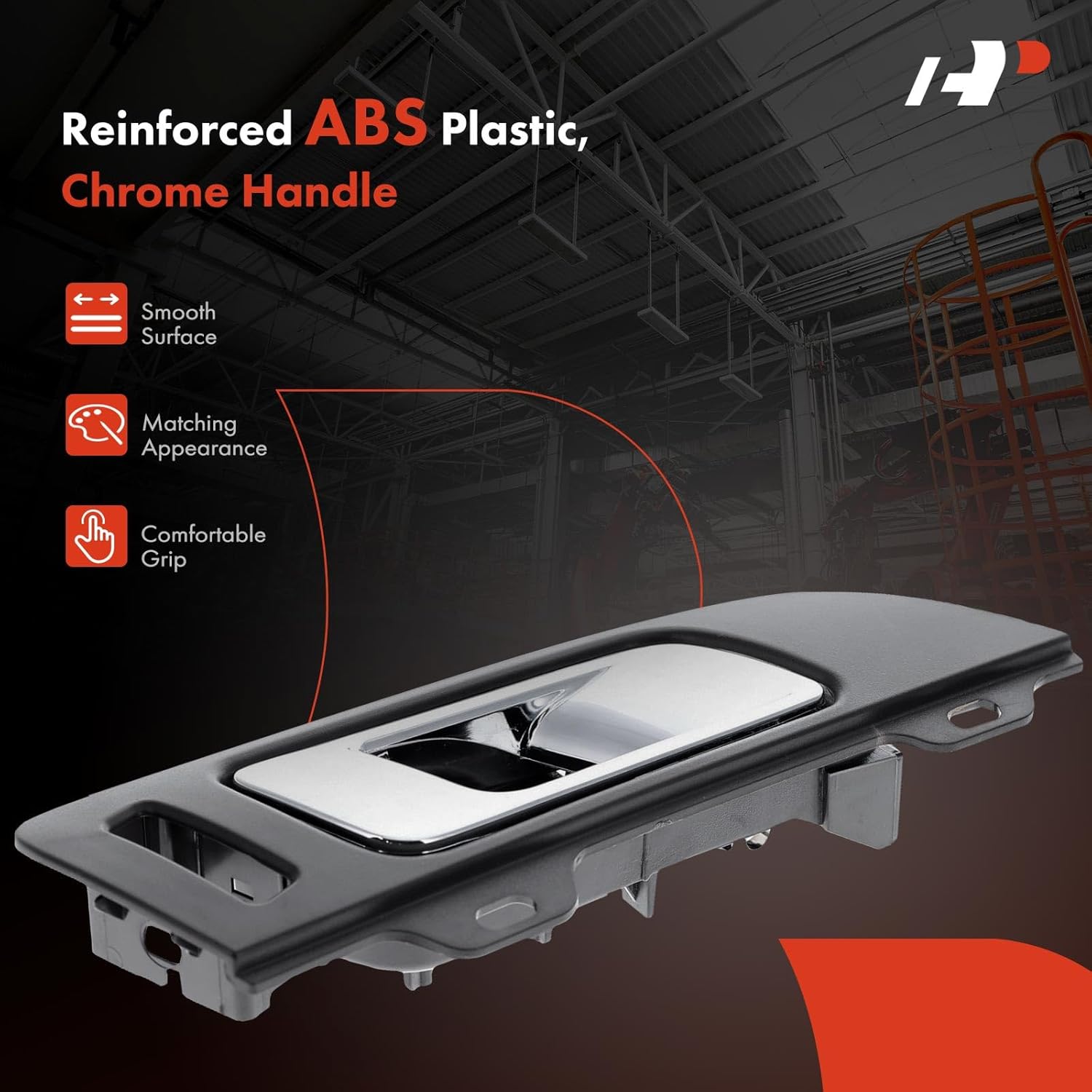 A-Premium Front Right Passenger Side Interior Door Handle Compatible with Lincoln MKS 2009 2010 2011 2012, Brown Housing with Chrome Lever, Replace# AA5Z-5422600-AA