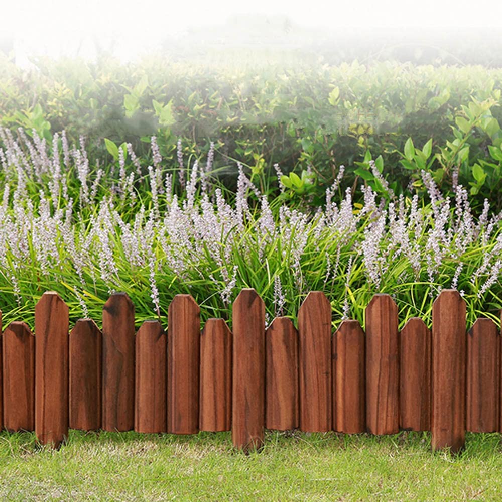 Bordo per Giardini/Palizzata, Recinzione in Legno Flessibile, Bordo Prato Palizzata, Decorazioni, Recinzioni Adatto per Aiuole E Prati, Lunghezza 120cm (Misurare : 25x120CM)