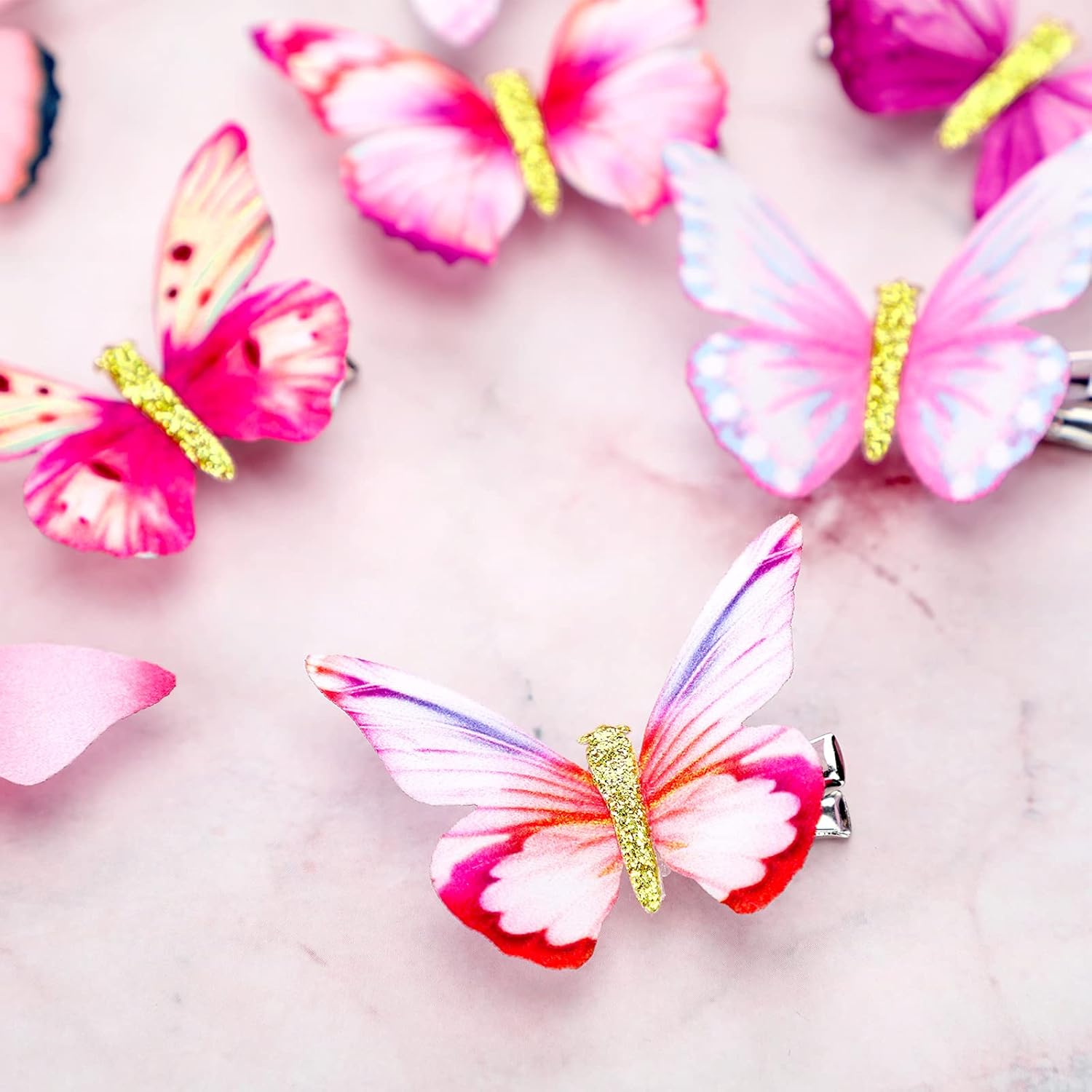 18 Pieces Glitter Butterfly Hair Clips for Teens Women Hair Accessories (Stylish Styles), Multicolor, 18 count (Pack of 1) - Image 5