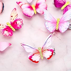 Boao 18 Pieces Glitter Butterfly Hair Clips for Girls Teens Women Hair Accessories (Stylish Styles)