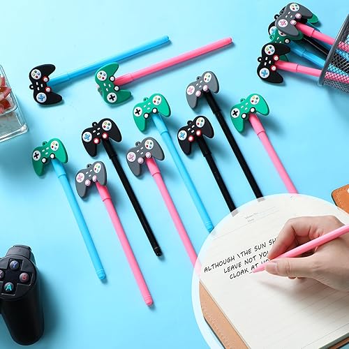Miniatura 4 de Tinlade 24 bolígrafos de videojuegos, recuerdos de fiesta temática para juegos, fiesta de cumpleaños, regalo de regalo, bolígrafo de tinta para
