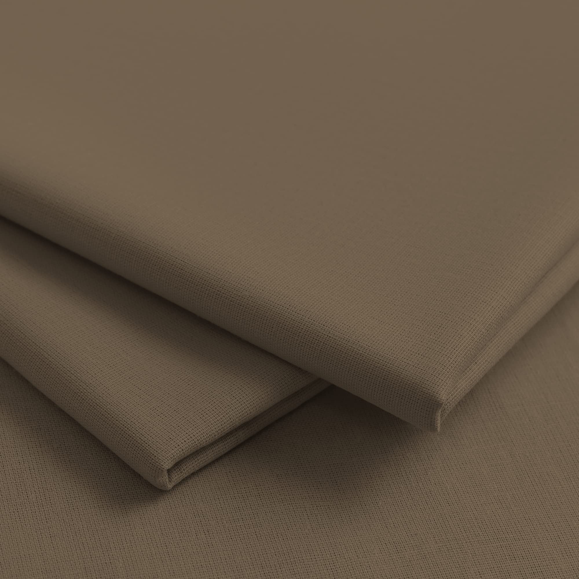 Plain Extra Wide 100% Cotton Solid Colour Craft Sheeting Craft Quilting Lining Draping Bunting Woven Dress Fabric Material | 60" โ 150 cm Wide (per Metre, Taupe) โ image 1