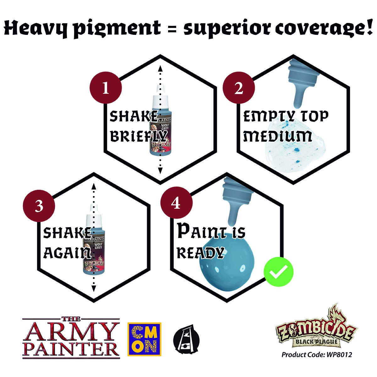 The Army Painter Zombicide: Black Plague Malset | 10 Acrílicos | gratuita pincel | para Cool Mini or Not Zombicide: Black Plague Tabletop, Wargames modelo pintura