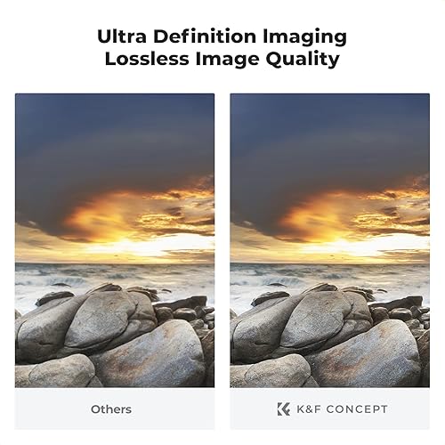 Miniatura 5 de K&F Concept Filtro de lente GND8 suave de 2.441 in (3 paradas) Filtro de densidad neutra graduada suave con 28 recubrimientos multicapa para lente