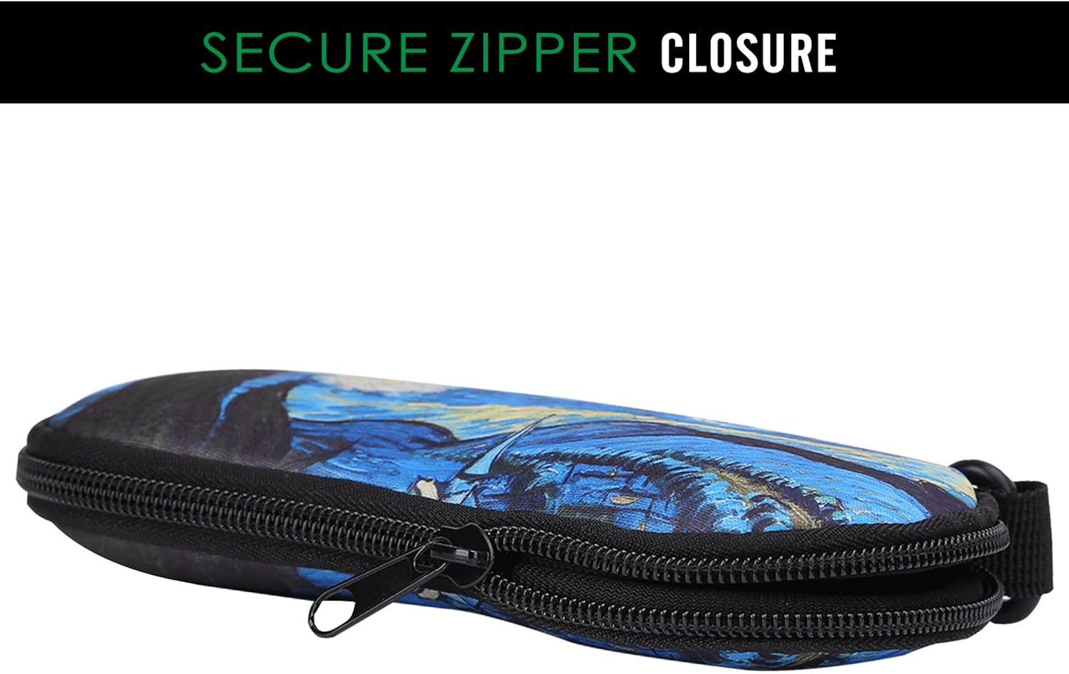 Miniatura 7 de MoKo - Estuche suave, ultra ligero, de neopreno, para lentes de sol, con cremallera y clip para cinturón