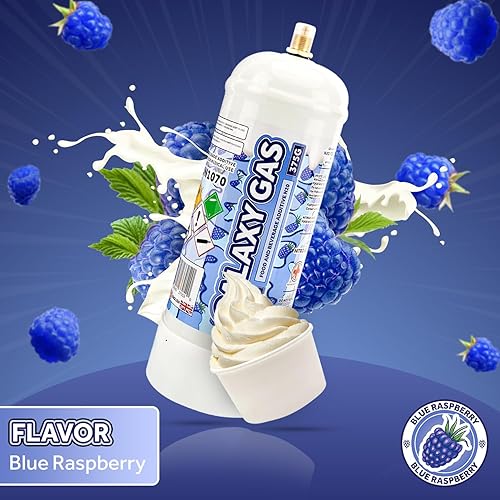 Vista 2 de *NUEVO* Blue Raspberry Galaxy Gas Infusion 0.6L Oxido Nitroso N2O 13.23 oz Tanque (1 Tanque)