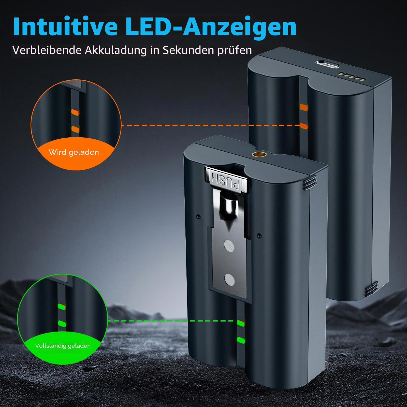 Akku Kompatibel mit Ring Kameras, 7200mAh 3,65 V Lithium-Ionen Batterie mit Ladestation für Ring Doorbell 2/3/3+/4, Stick Up Cam(2. und 3. Gen) und Spotlight Cam