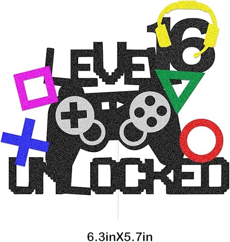 Miniatura 4 de Suministros para fiestas de videojuegos, controlador de juegos, 11 decoraciones de decoración de pasteles para decoración de fiesta de videojuegos