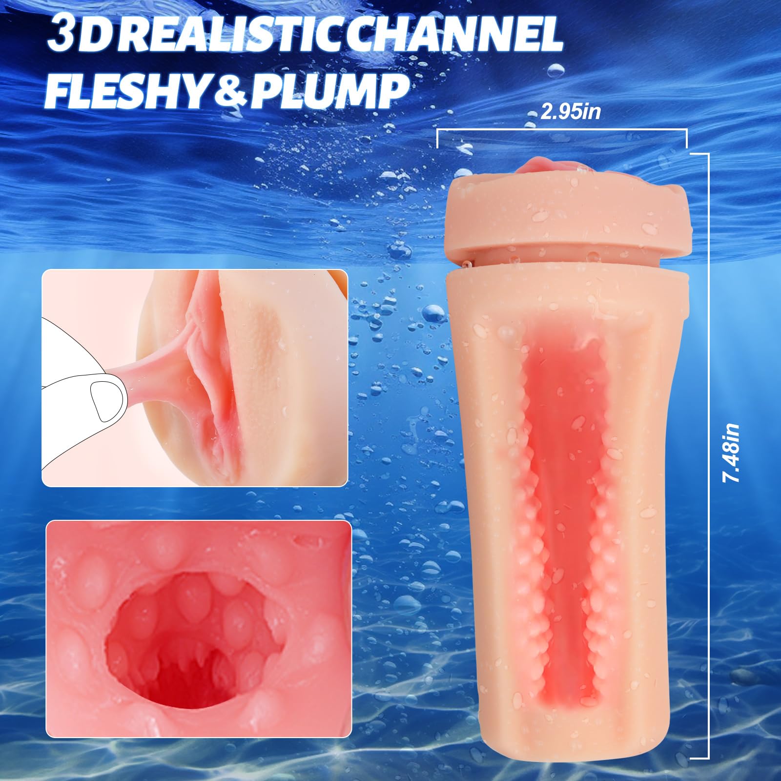 Amazon.com: Vibrating Male Masturbator Sex Toys - 7.5" Depth Squeezable App  Control Male Vibrator Stroker with 12 Vibrations, Plump Fleshy Realistic  Pocket Pussy Vagina Blowjob Adult Sex Toys for Men Masturbating :