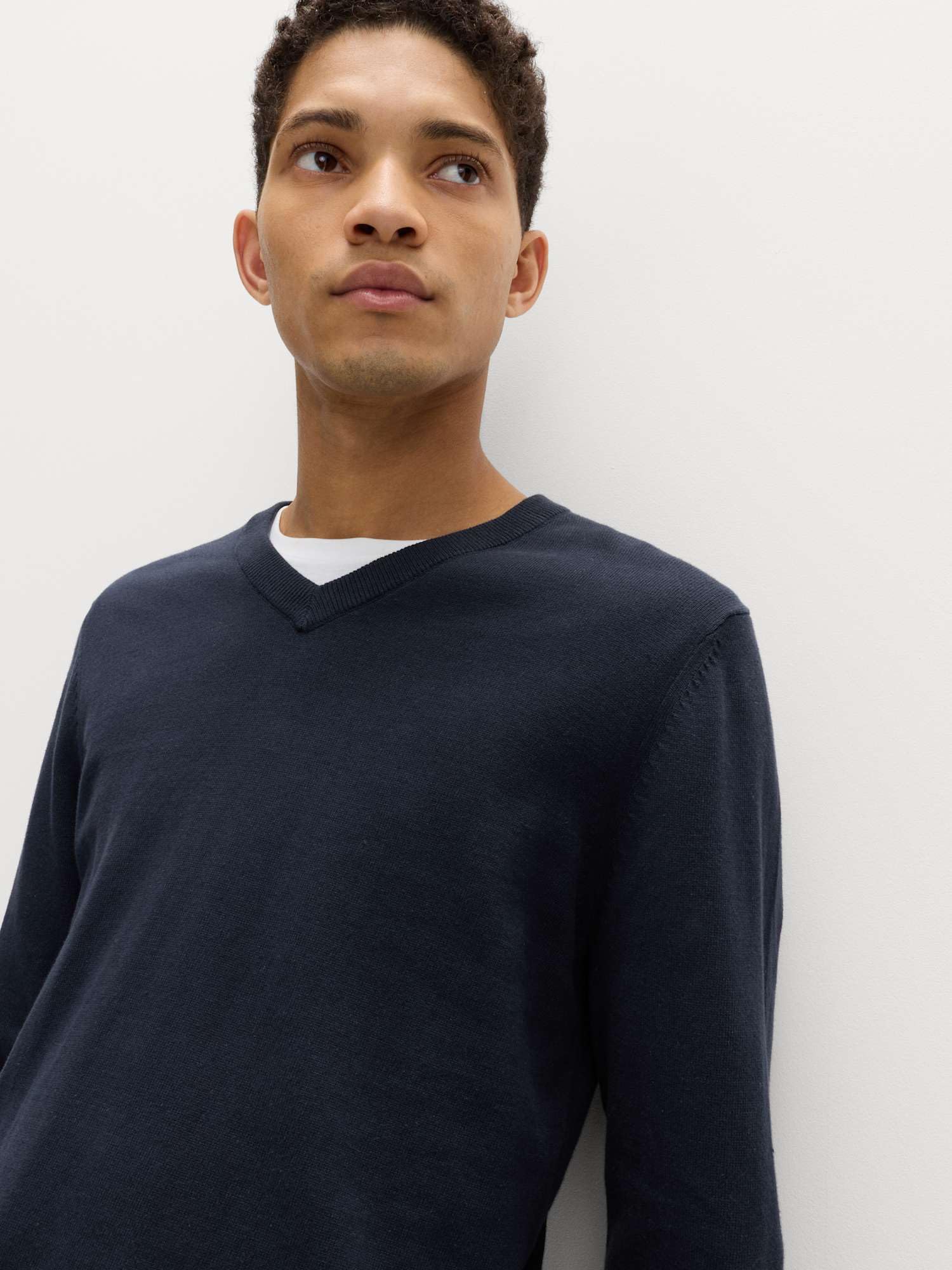 Marks & Spencer Jersey de Cuello de Pico de Algodón Puro para Hombre