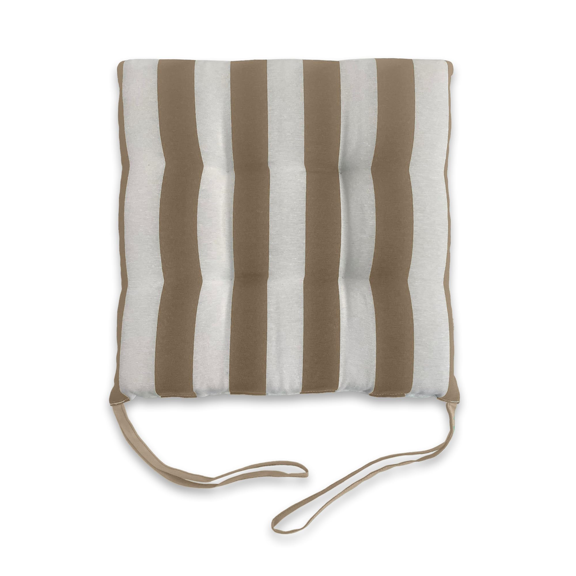 Il Tuo Artigiano Design Set mit 6 Kissen für Gartenstühle, hergestellt in Italien, Küchenstuhlkissen, 40 x 40 cm, Füllung aus Schaumstoff und weichem Acryl (weiß und beige)