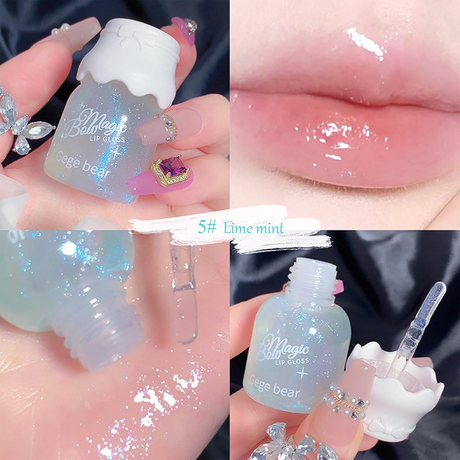 Gege Bear Glossy Lip Gloss for Women – Ultra-Hydrating, Non-Sticky, & High-Shine Finish | Wear Alone or Over Lipstick | Cute & Trendy Korean Inspired Lip Gloss | Lip Balm Alternative for Dry Lips | 5 Shades (04, 1 Pack) 4