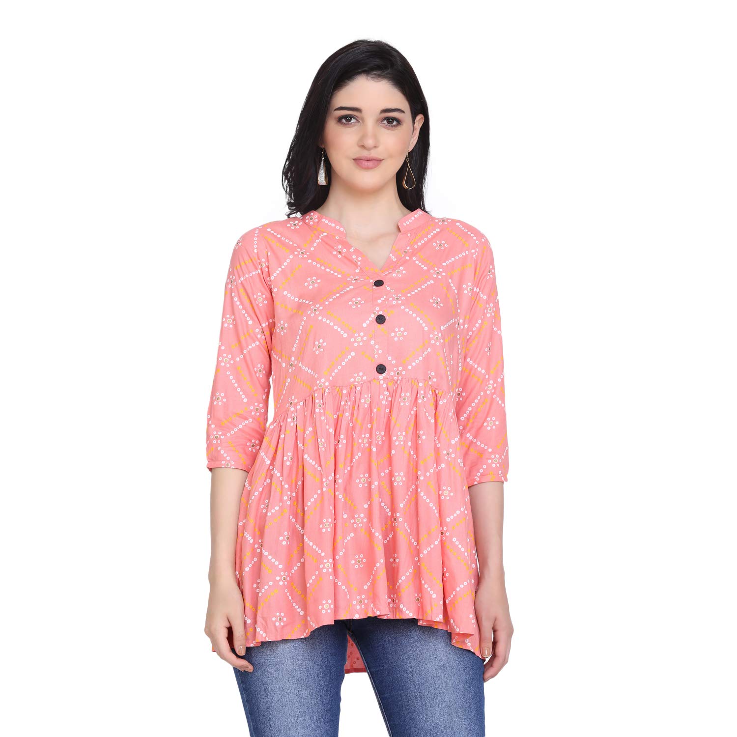 FEBIA  Women Rayon Printed Top