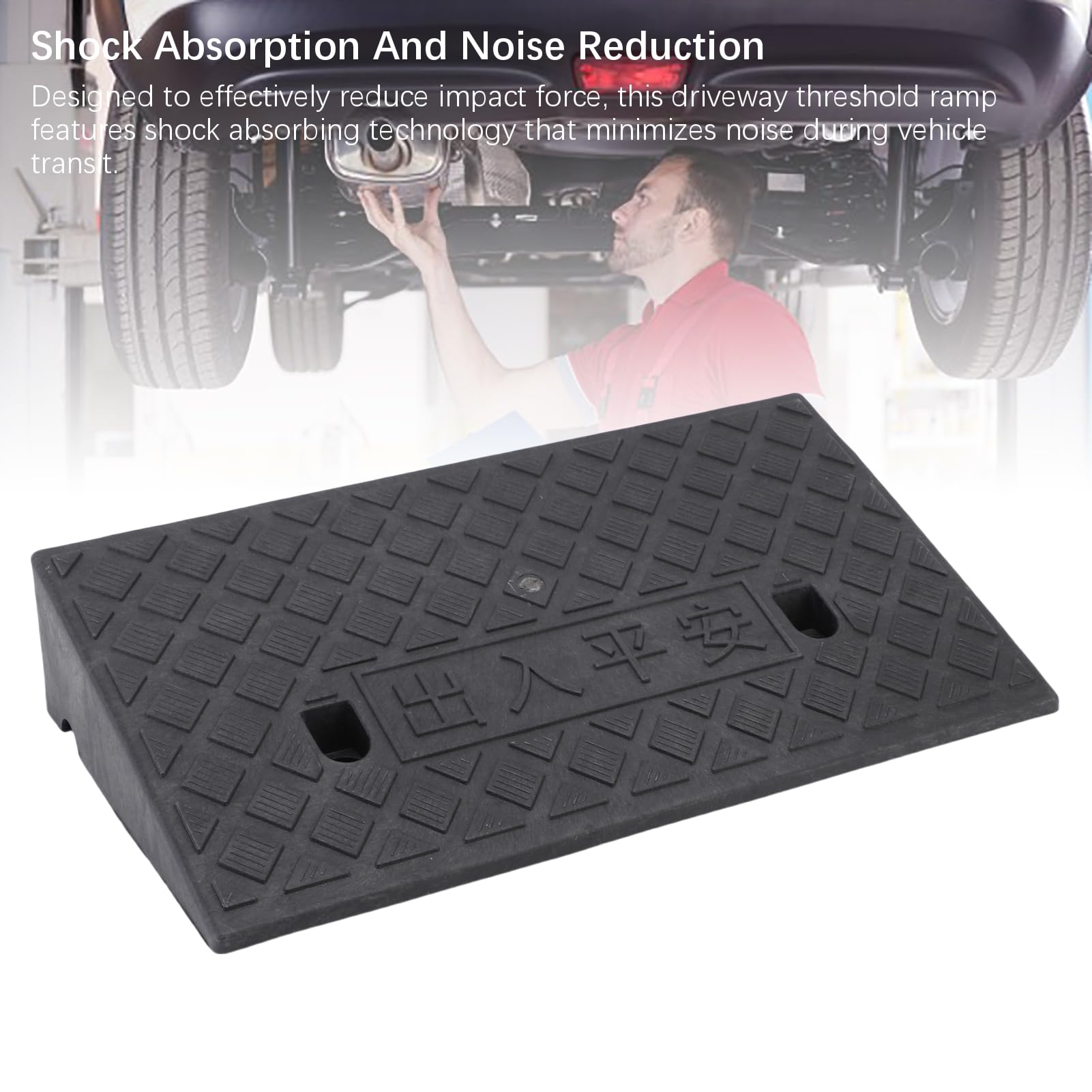 Fockety Rampe de Trottoir pour Allée de Voiture, capacité de Charge de 2 200 LB, Rampe de Seuil Robuste, Rampes de Pont de Trottoir pour Quai de Chargement, Garage, (500x270x120mm / 19,69x10,63x4,72