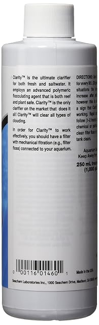 Foto 3 de 6 de Seachem Clarity - Clarificador de Agua, 250 ml