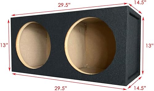 Miniatura 2 de Audiotek CA-12DS Pro Dual Seal Caja de altavoz de audio para vehículo de 12 pulgadas, caja de altavoces de audio para automóvil, tablero de fibra de