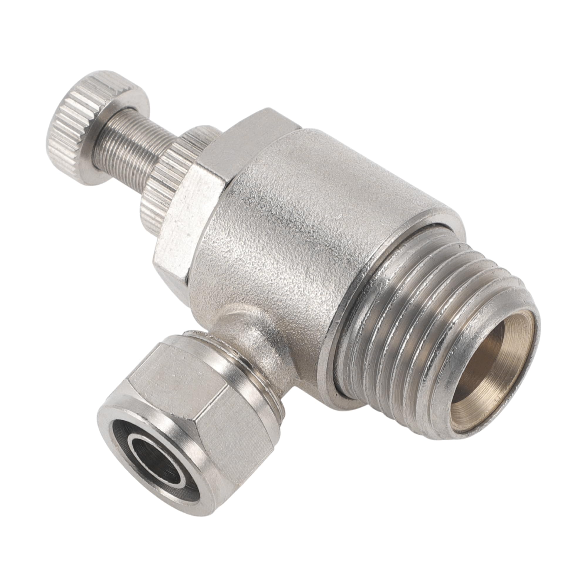 Raccord d'air à encliquetage 1/2 vanne de contrôle d'écoulement 90°